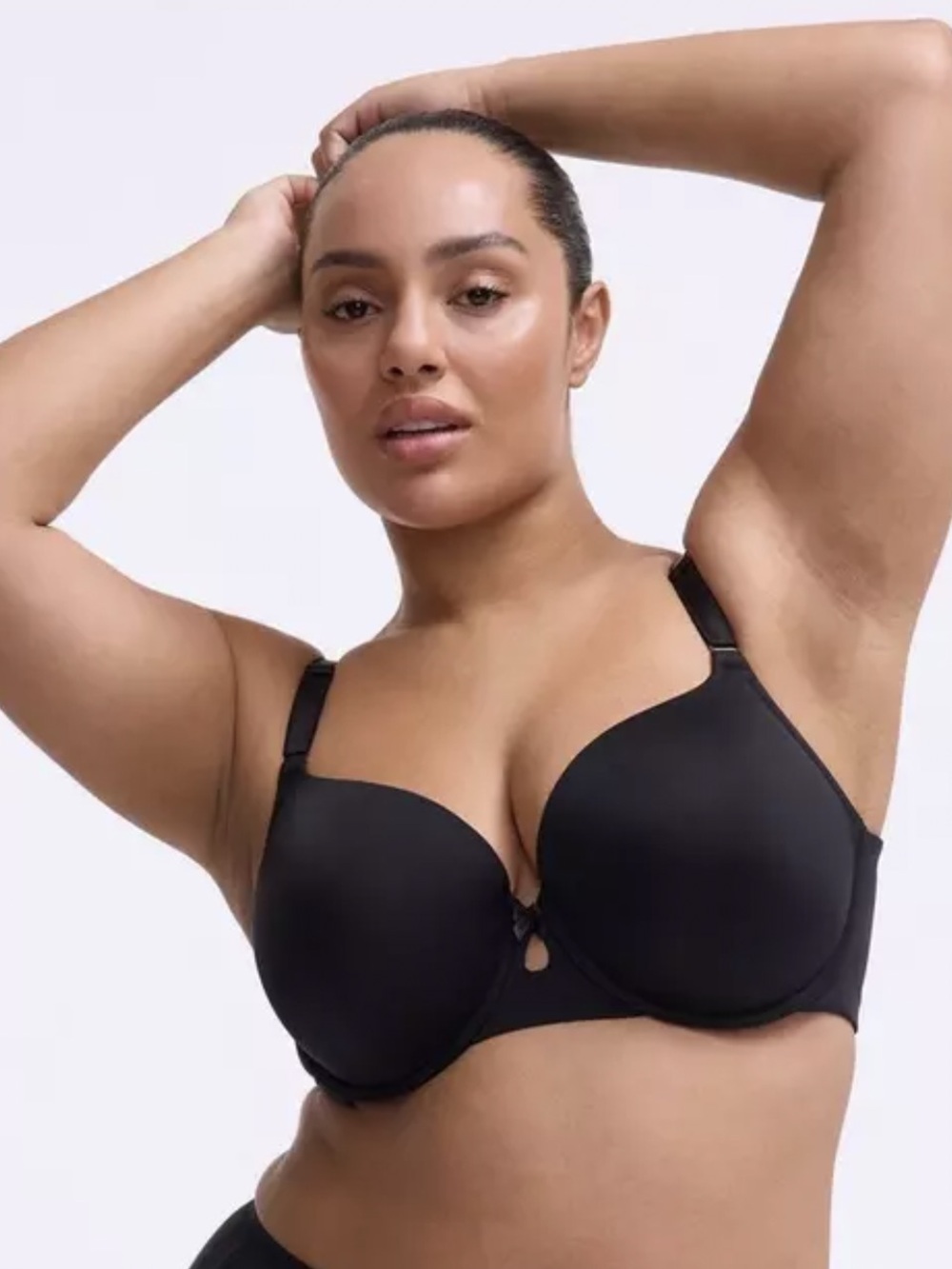 Torrid Curve 360 Back Smoothing Lightly Lined T-Shirt Bra Black 46DDD